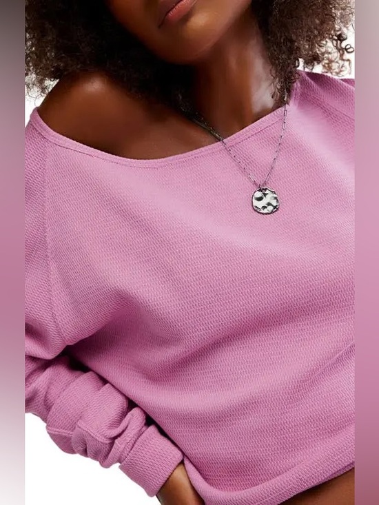 NWT Free People We The Free Jess Long Sleeve - orchid combo - medium - Picture 7 of 10